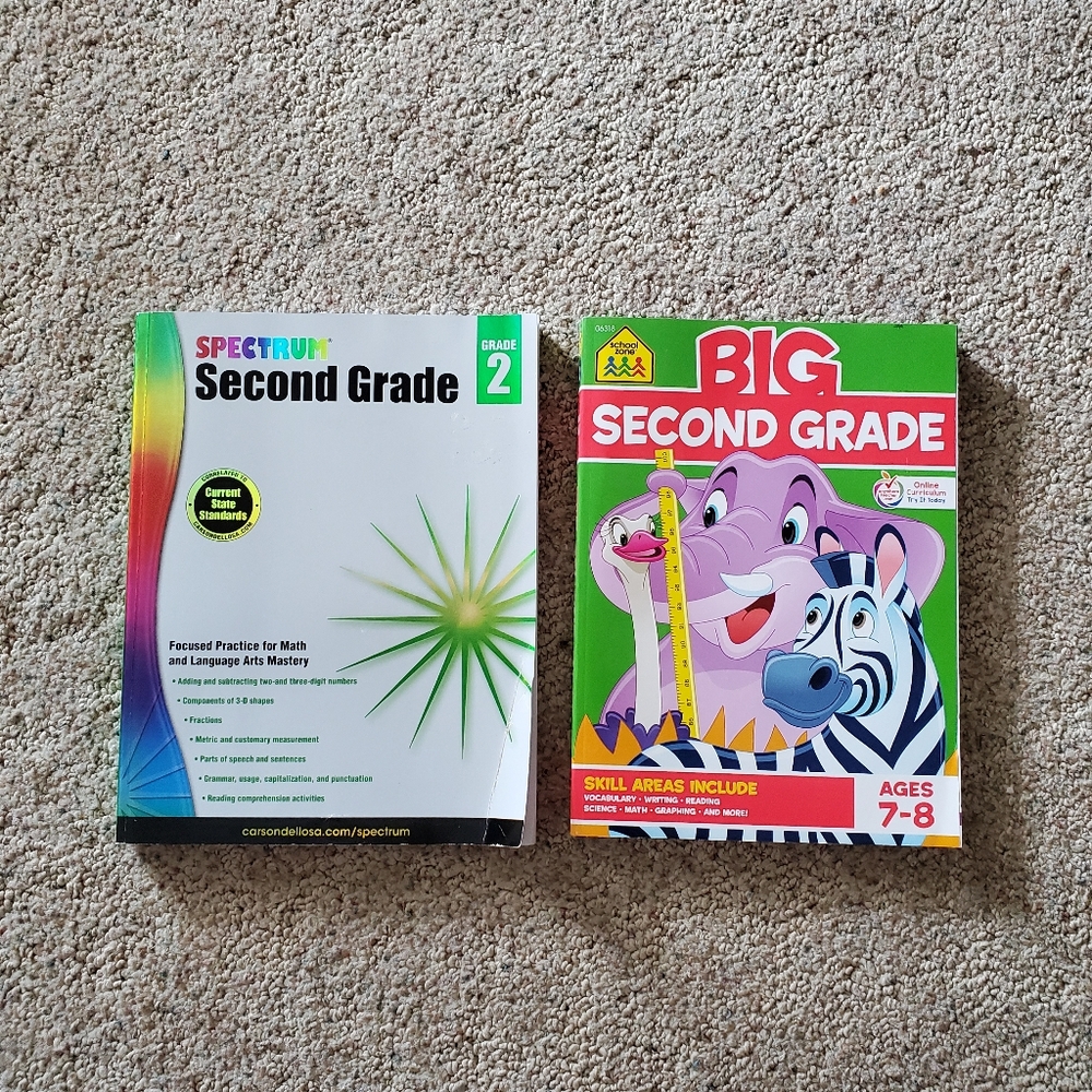 Two Second Grade Workbooks - Spectrum Second Grade & BIG Second Grade